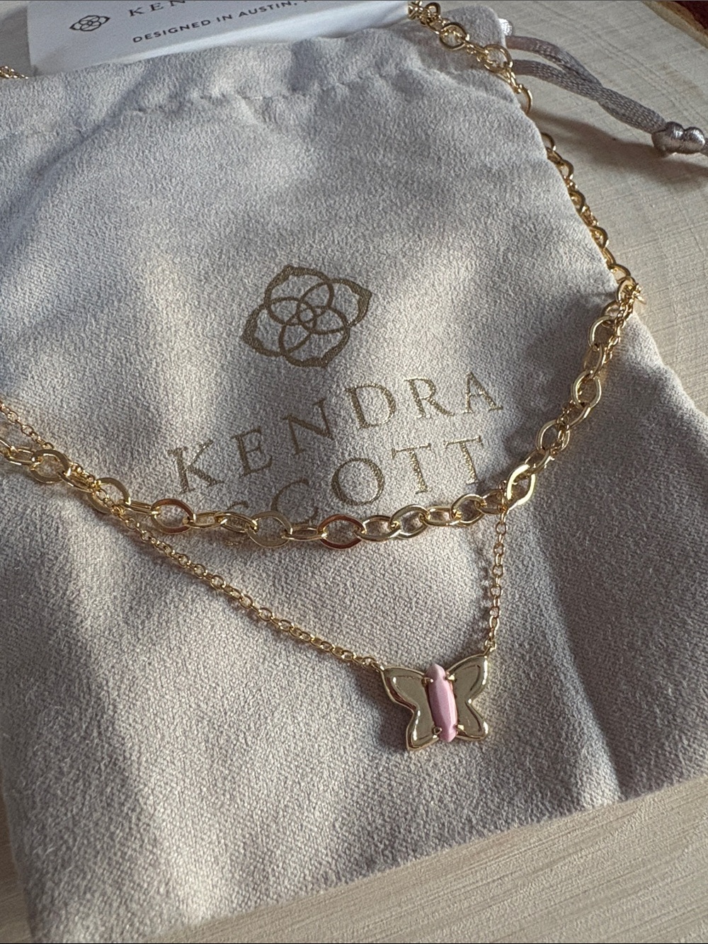 Kendra Scott SADIE 14K Gold Over Brass Multi-Strand Necklace - Lavender - Picture 4 of 6